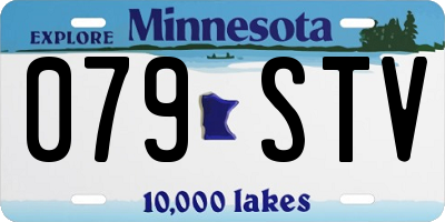 MN license plate 079STV