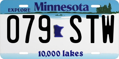 MN license plate 079STW