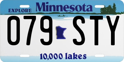 MN license plate 079STY