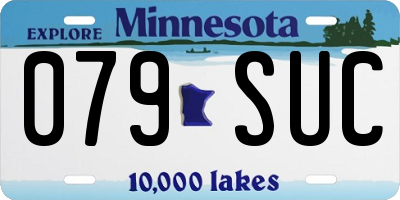 MN license plate 079SUC