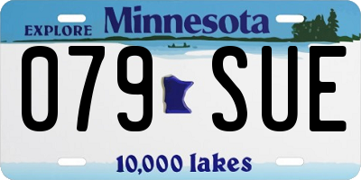 MN license plate 079SUE