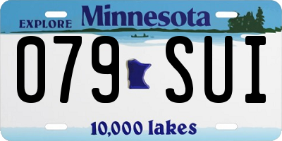 MN license plate 079SUI