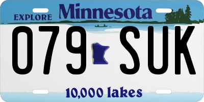 MN license plate 079SUK