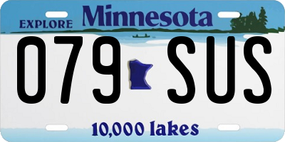 MN license plate 079SUS