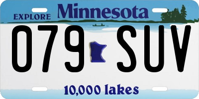 MN license plate 079SUV