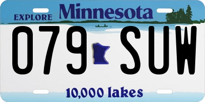 MN license plate 079SUW