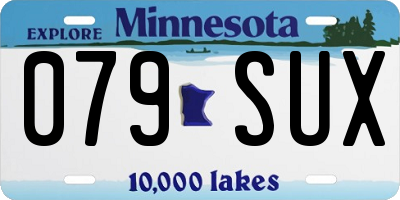 MN license plate 079SUX