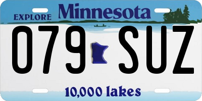 MN license plate 079SUZ