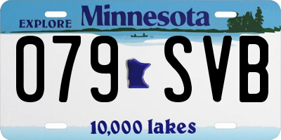 MN license plate 079SVB