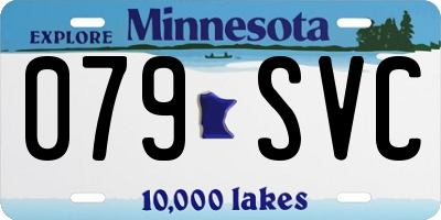 MN license plate 079SVC