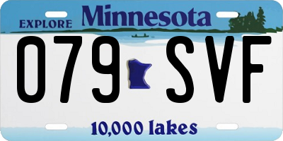 MN license plate 079SVF
