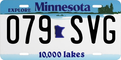 MN license plate 079SVG