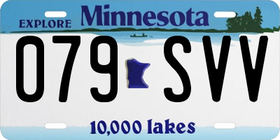 MN license plate 079SVV