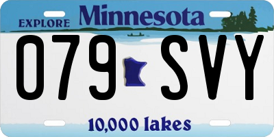 MN license plate 079SVY