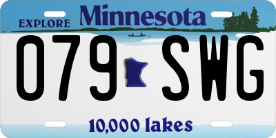 MN license plate 079SWG