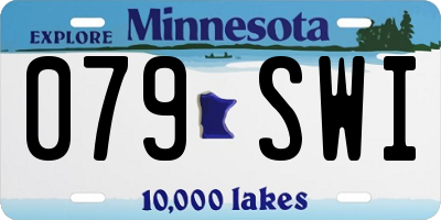 MN license plate 079SWI