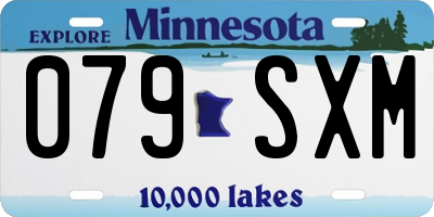 MN license plate 079SXM
