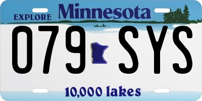 MN license plate 079SYS