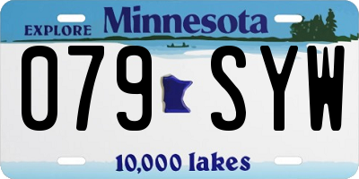 MN license plate 079SYW