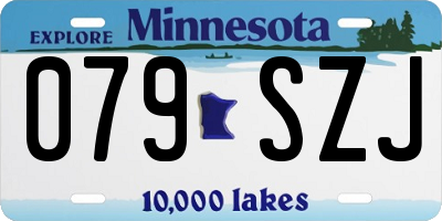 MN license plate 079SZJ