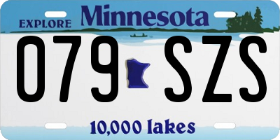 MN license plate 079SZS