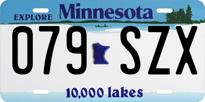 MN license plate 079SZX