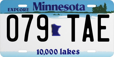 MN license plate 079TAE
