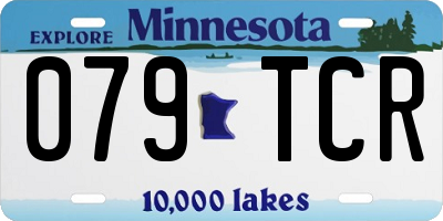 MN license plate 079TCR