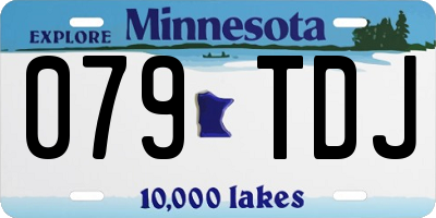 MN license plate 079TDJ