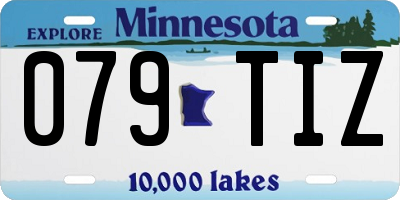MN license plate 079TIZ
