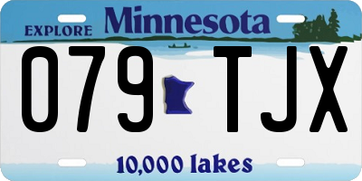 MN license plate 079TJX