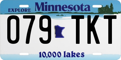 MN license plate 079TKT