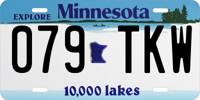 MN license plate 079TKW