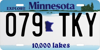 MN license plate 079TKY