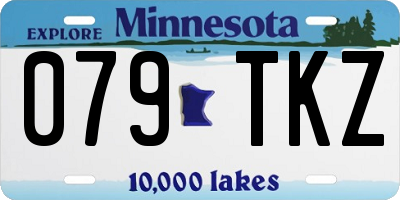 MN license plate 079TKZ