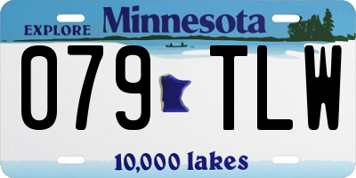 MN license plate 079TLW