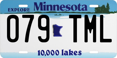 MN license plate 079TML