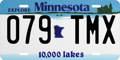 MN license plate 079TMX
