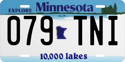MN license plate 079TNI