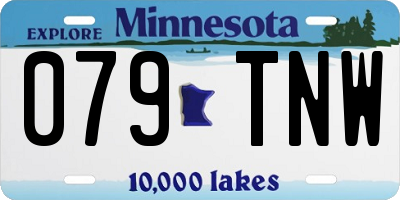 MN license plate 079TNW