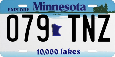 MN license plate 079TNZ