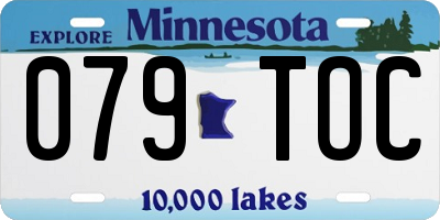 MN license plate 079TOC