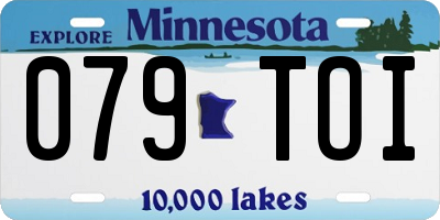 MN license plate 079TOI
