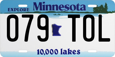 MN license plate 079TOL