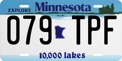 MN license plate 079TPF