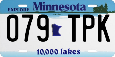 MN license plate 079TPK