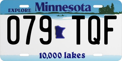 MN license plate 079TQF