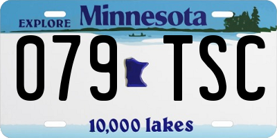 MN license plate 079TSC