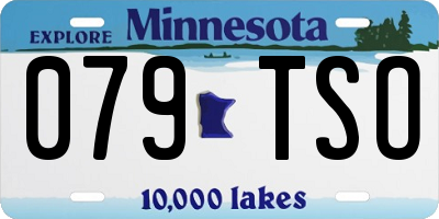 MN license plate 079TSO