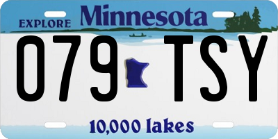 MN license plate 079TSY